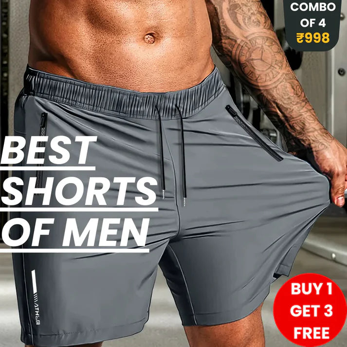 Men's Cotton Polyester Shorts Buy 2 Get 2 Free